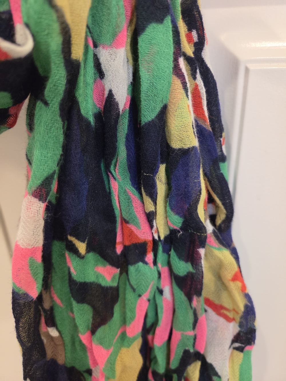 GAP Multicolor Floral Print Scarf - Navy, Green, Pink, Yellow